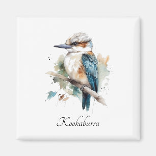 Imán Kookaburra azul verdadero, personalizado