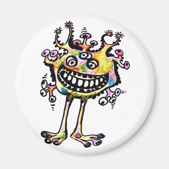 Imán Kooky Eyed Rainbow MaN "Freddy" (Frente)