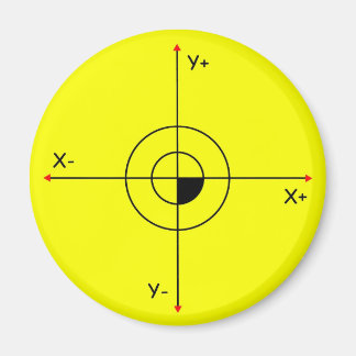 Imán Koordinatenkreuz Yellow