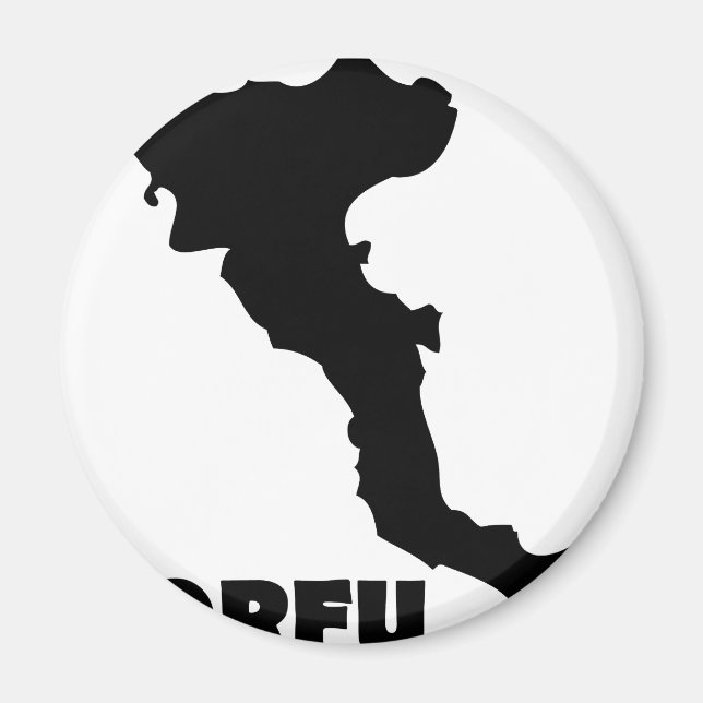 Imán korfu corfu grey island (Frente)