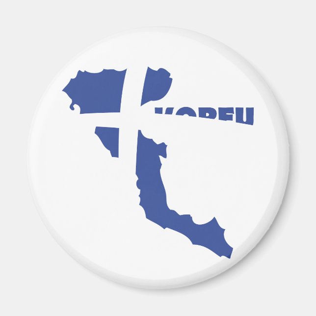 Imán korfu corfu grey island (Frente)