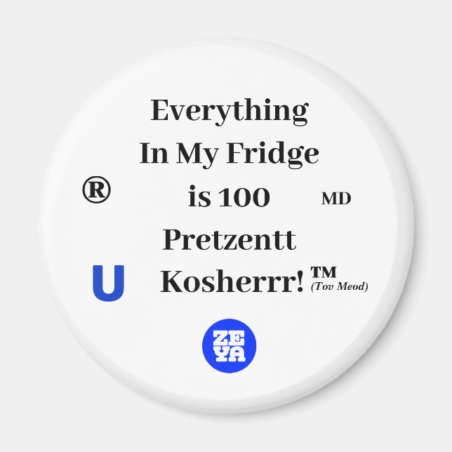 IMÁN KOSHER FRIDGE MAGNET (Frente)
