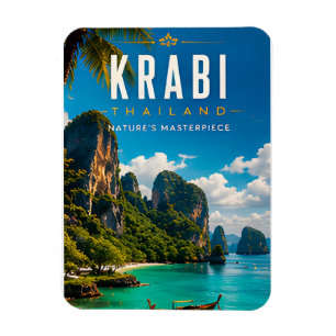 Imán 🏝️ Krabi Tailandia Costa Tropical Decoración del