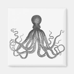Imán Kraken - Octopus negro gigante / Cthulu