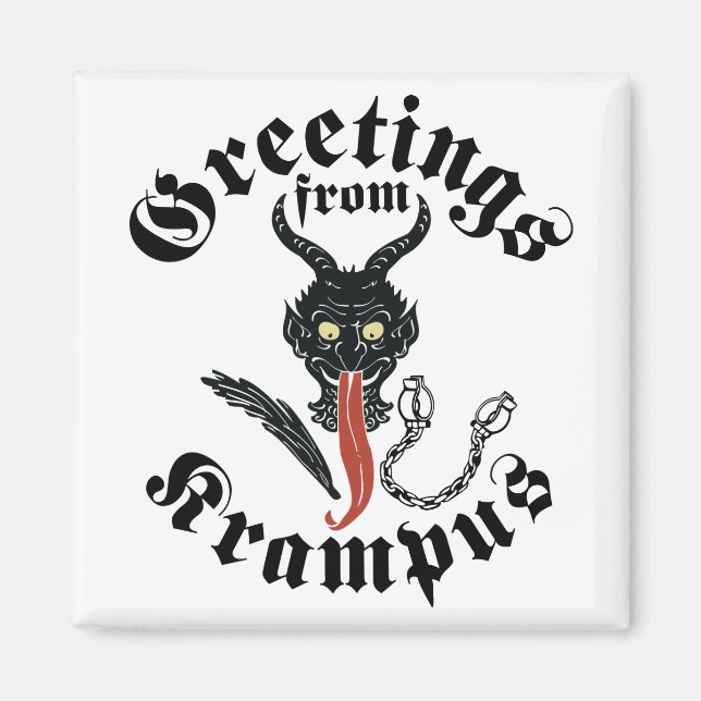 Imán Krampus Greetings (Frente)