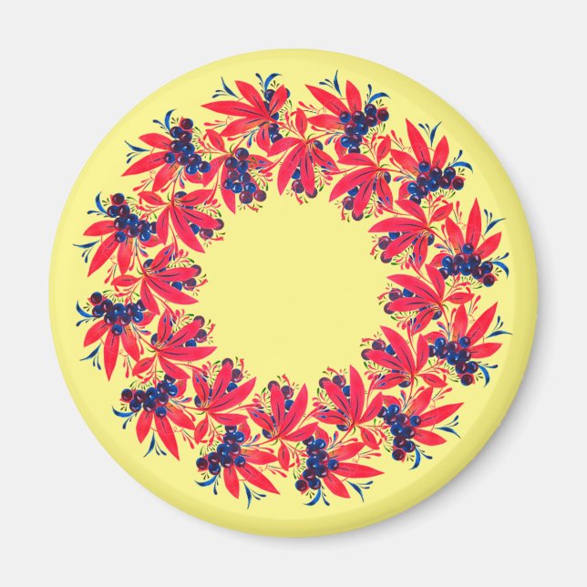 Imán Kranz aus Trauben und Blättern  (Frente)