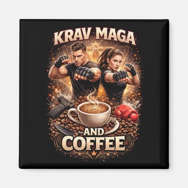 Imán Krav Maga y Café (Frente)
