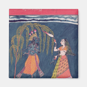 Imán Krishna que toca una flauta, del 'Vahula