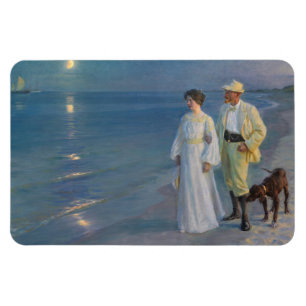 Imán Kroyer - El artista y su esposa en la playa