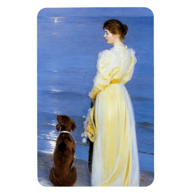 Imán Kroyer - Esposa y perro del artista cerca de la co (Vertical)