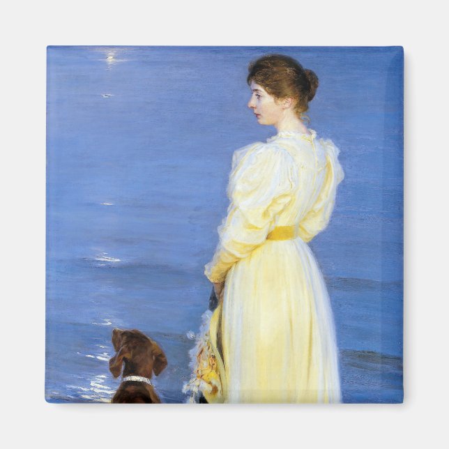 Imán Kroyer - Esposa y perro del artista cerca de la co (Frente)