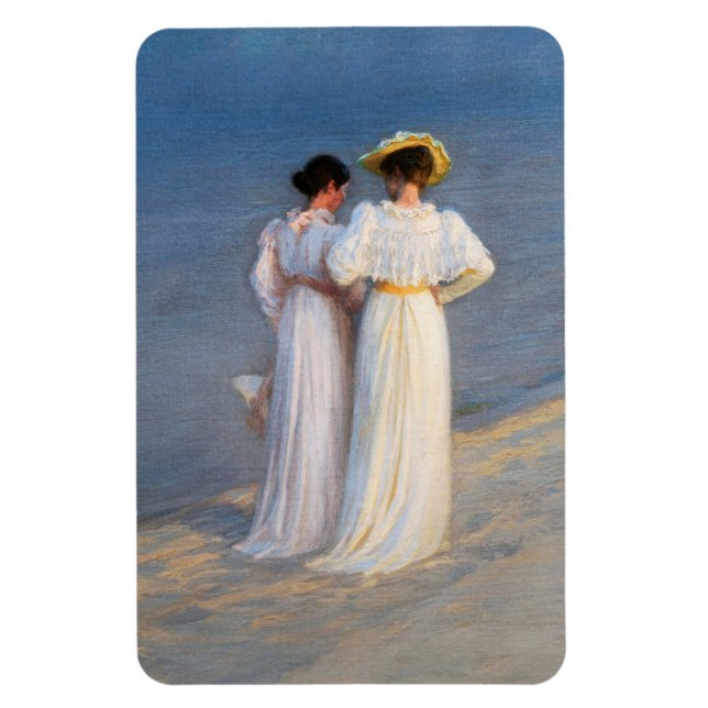 Imán Kroyer - Noche de verano en Skagen Beach Closeup (Vertical)