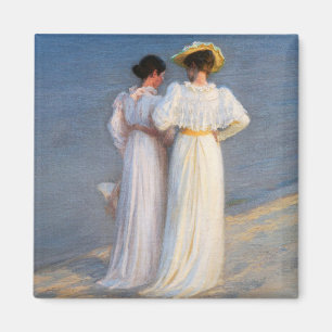Imán Kroyer - Noche de verano en Skagen Beach Closeup