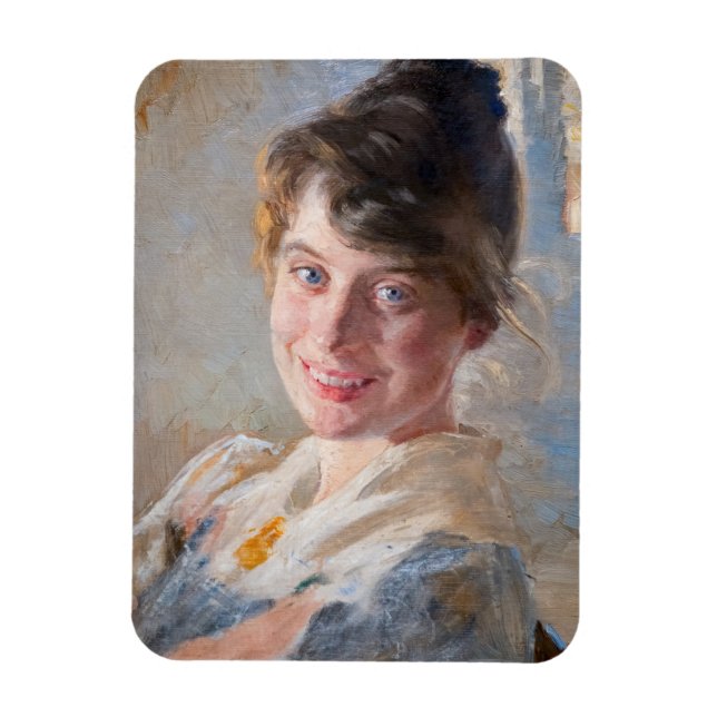 Imán Kroyer - Retrato de la esposa de la artista Marie (Vertical)