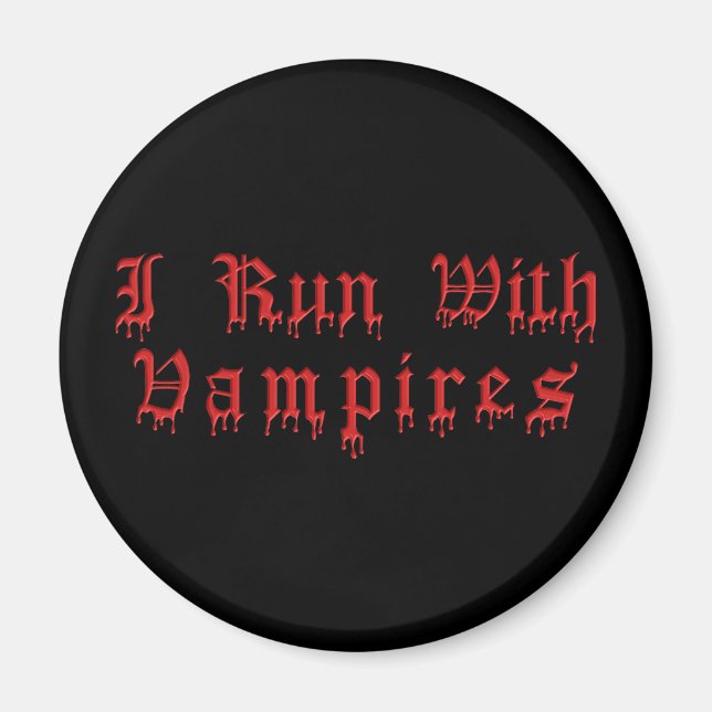 Imán KRW: Corro Con Vampiros, derramando sangre (Frente)