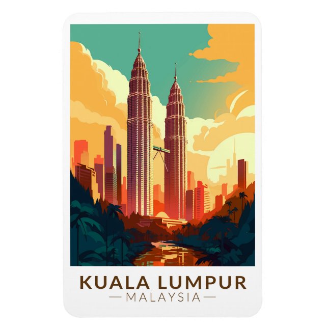 Imán Kuala Lumpur Malasia Viaje de arte (Vertical)