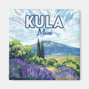 Imán Kula Maui Haleakala Hawaii Lavender Retro