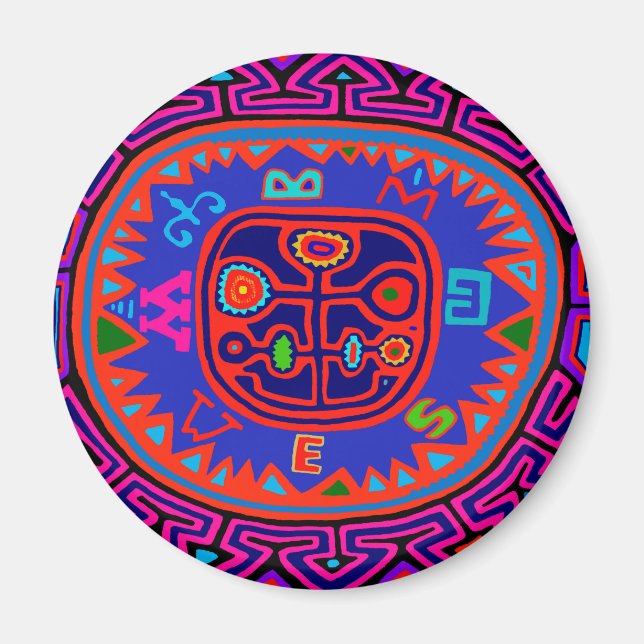 Imán Kuna Indian Mola (Frente)