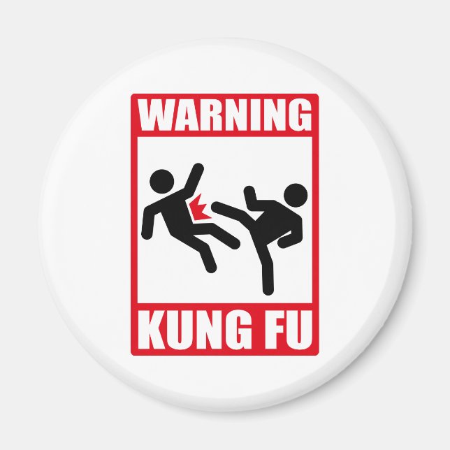 Imán kung fu de advertencia (Frente)