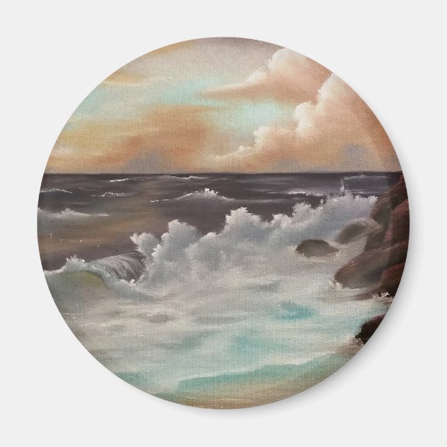 Imán Kunstmalerei "Meeresrauschen" Bob Ross (Frente)