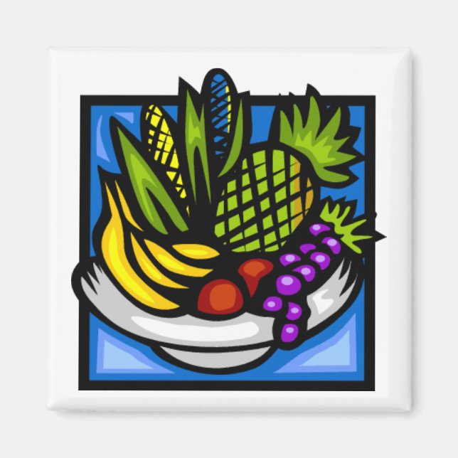 Imán Kwanzaa Fruit Bowl Magnet por SRF (Frente)