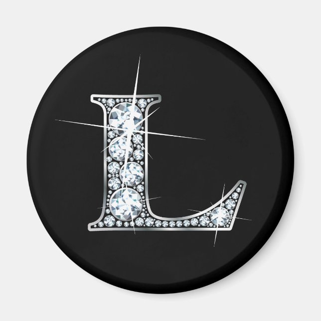 Imán "L" Diamond Bling Magnet (Frente)