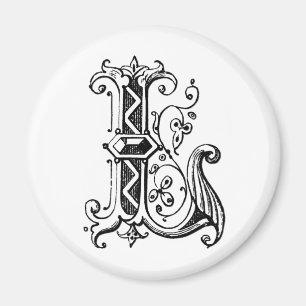 Imán L letra decorativa