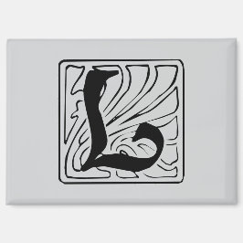 Imán L Monogramm schwarz
