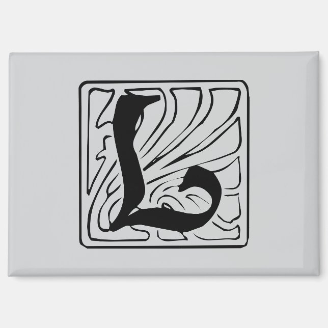 Imán L Monogramm schwarz (Anverso)