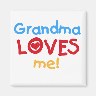 Imán La abuela me ama las camisetas y los regalos