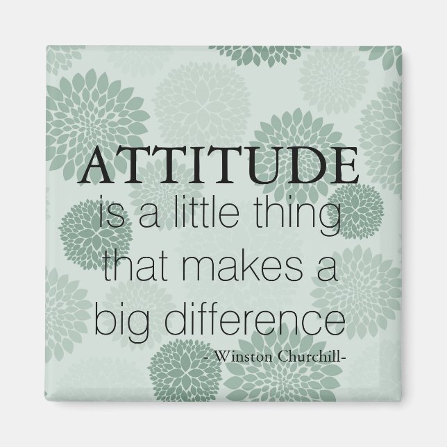 Imán La actitud de las flores verdes es (Frente)