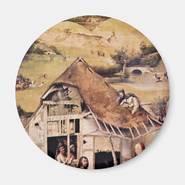 Imán La Adoración Del Magi, Por Hieronymus Bosch ( (Frente)
