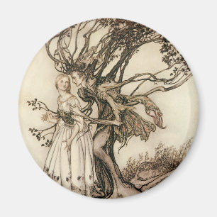 Imán La anciana en el bosque de Arthur Rackham