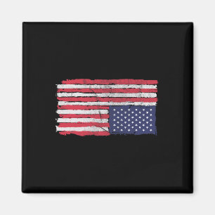 Imán La angustia de la bandera norteamericana boca abaj