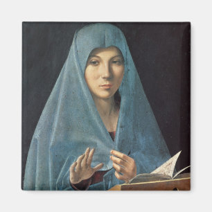 Imán La Anunciación, 1474-75 (aceite en el panel)
