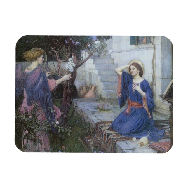 Imán La Anunciación de John William Waterhouse (Horizontal)