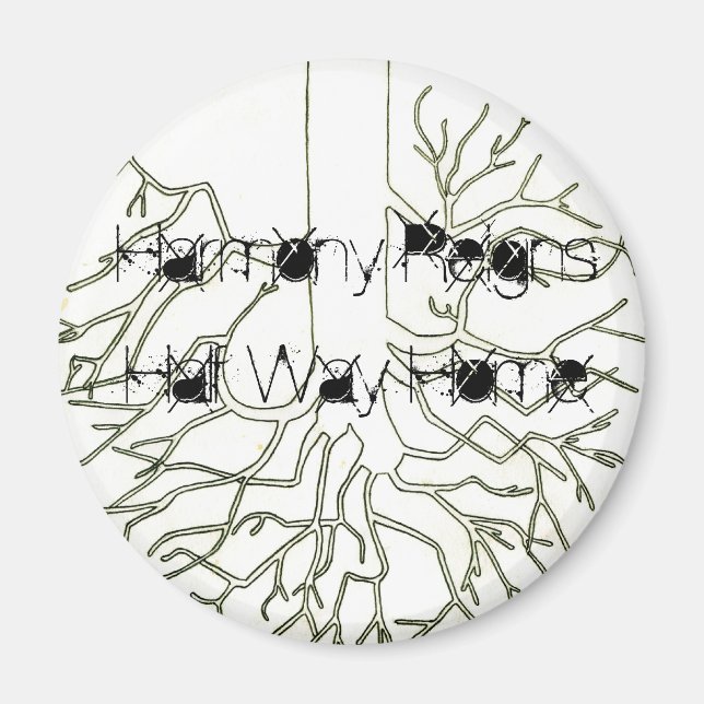 Imán La armonía reina, imanes de media vía para el hoga (Frente)