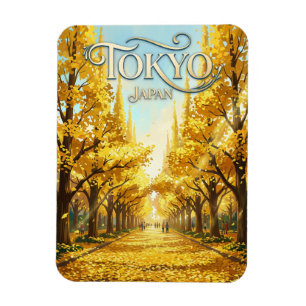 Imán La Avenida Ginkgo Japón