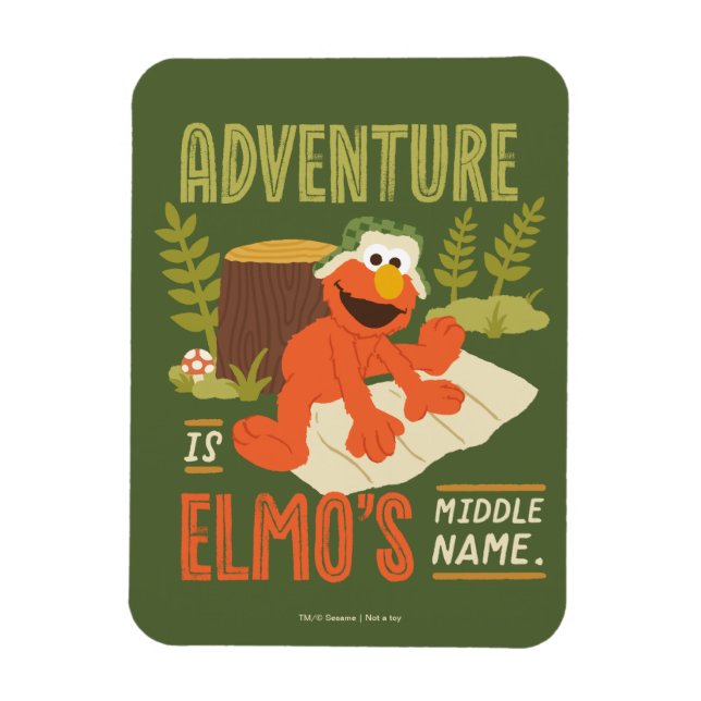 Imán La aventura es el nombre medio de Elmo (Vertical)