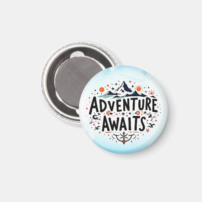 Imán La aventura espera (Anverso/Reverso)