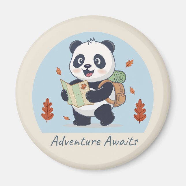 Imán La aventura espera al panda (Frente)