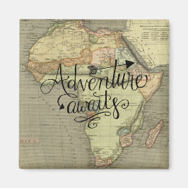 Imán La aventura espera el mapa del viejo mundo