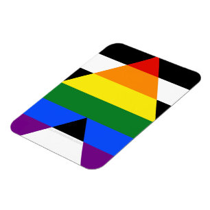 Imán La bandera de aliado heterosexual de SlipperyJoe c