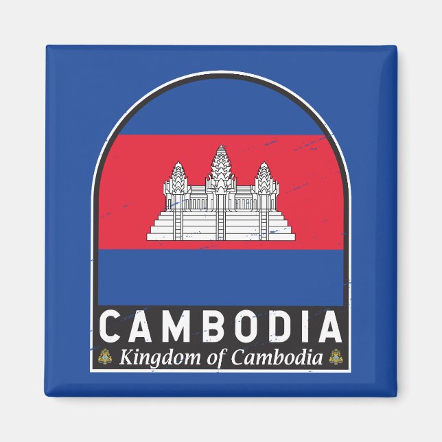 Imán La bandera de Camboya estropeó la cosecha (Frente)