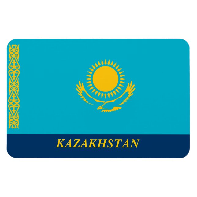 Imán La bandera de Kazajistán (Horizontal)