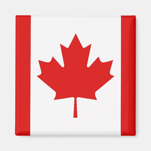 Imán La bandera de la hoja de arce de Canadá (Frente)