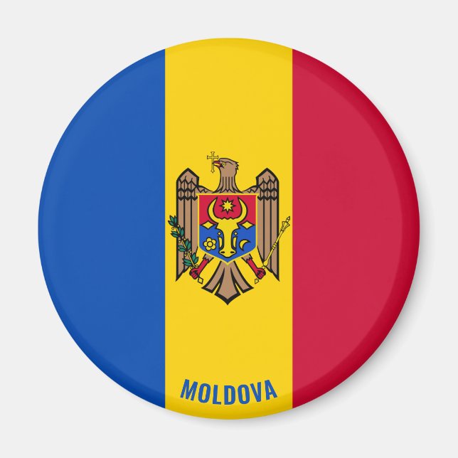 Imán La bandera de Moldavia cautiva a patriótico (Frente)