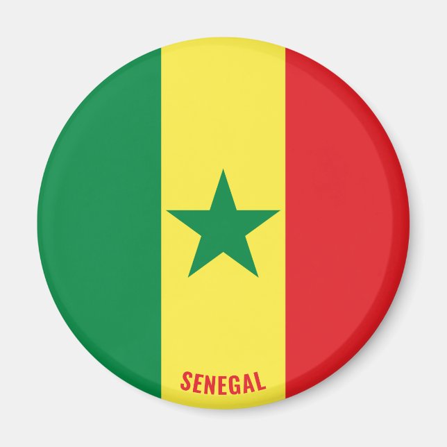 Imán La bandera de Senegal cautiva patriótico (Frente)
