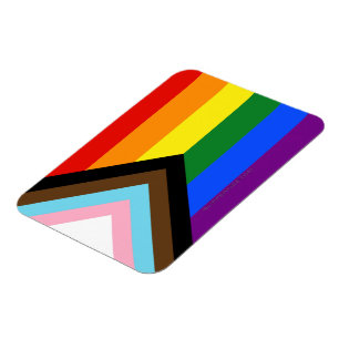 Imán La bandera del orgullo progresista de SlipperyJoe'