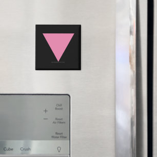 Imán La bandera del triángulo rosa de SlipperyJoe's sím
